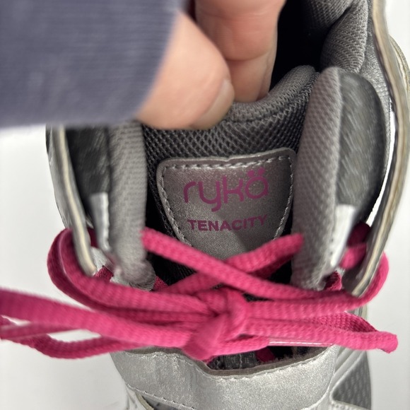 Ryka Women's Tenacity Cross Training Shoes Size 9.5M Gray Pink High Top Lace-up - Picture 7 of 8